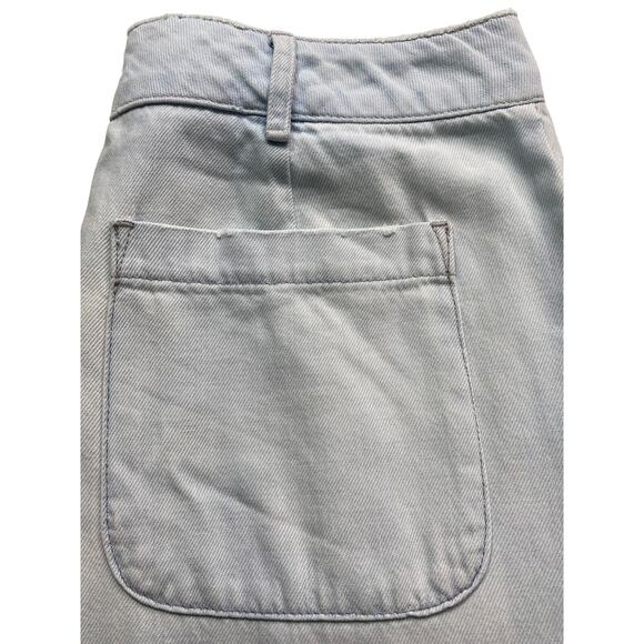 Bella Dahl Harlow 70s Chambray Flare Pants Jeans Sz 30 Boho Soft High Rise Light - Picture 6 of 9